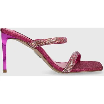 Dámské pantofle Pantofle Steve Madden Emporium-R dámské, růžová barva, na podpatku, SM11002984 SM11002984.PIR 43X, EUR 38
