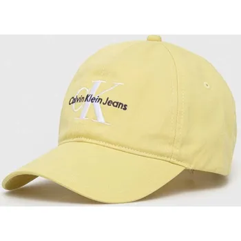 Čepice Bavlněná baseballová čepice Calvin Klein Jeans K50K510061 žlutá 10X, vel. ONE SIZE