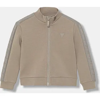 Chlapecká mikina Dětská mikina Guess béžová barva, hladká J2YQ25.FL03S 82A, vel. 118-122