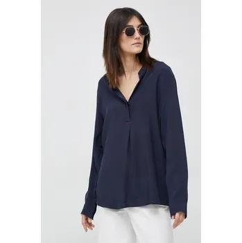 Dámská halenka Halenka Seidensticker dámská, tmavomodrá barva, hladká, 60.133512 59X, vel. 34