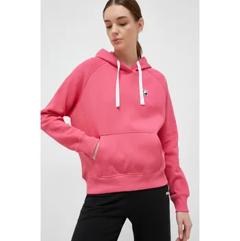 Dámská mikina Mikina Fila dámská, růžová barva, s kapucí, hladká FAW0411 42X, vel. XS