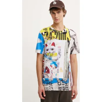 Dámské oblečení Bavlněné tričko Desigual ASAF 24WMTK13 béžová 80X, vel. S