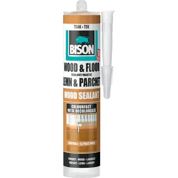 Tmel BISON jednosložkový tmel WOOD SEALANT TEAK (týk) 300 ml