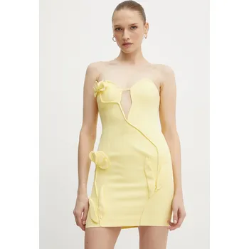 Dámské šaty Šaty Bardot ELENI 59341DB žlutá 11X, vel. L