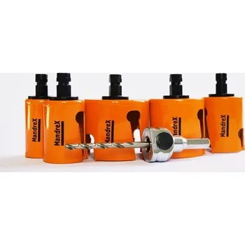 Vrták Mandrex | SuperXcut TCT Ø 32–80 mm – karbidové vrtací korunky pro rychlé řezání Průměr: 70 mm