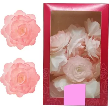 Jedlá dekorace na dort Dekorace oplatková - Růže velká 55 mm, sv.růžová 15 ks