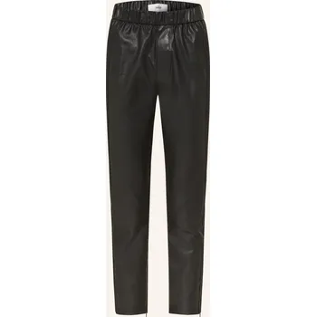 Ba&Sh Dámské 7/8 Kalhoty Quany Z Kůže, černá, 34