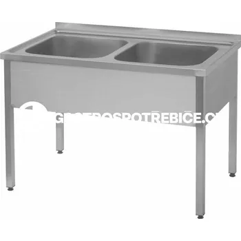 Nerezový dřez OEM Dřez 1400x700x850 mm (2x 600x500x300 mm)
