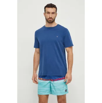 Bavlněné plážové tričko Guess tmavomodrá barva, F4GI09 KA260 F4GI09.KA260 59A, vel. S