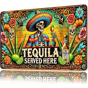 Plechová cedule BAF Kovová cedule Tequila zde 30 x 20 cm