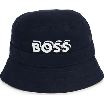 Čepice Dětská bavlněná čepice BOSS tmavomodrá barva J50916. 59X, vel. 44