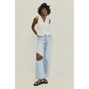 Dámské džíny Džíny Answear.LAB dámské, high waist w3609.fh modrá 55X, vel. S