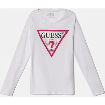 Pánské tričko Dětské tričko s dlouhým rukávem Guess J2YI50.K6YW1.9BYH bílá 00X, vel. 136-146