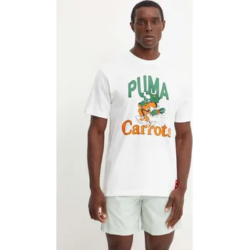 Pánské tričko Bavlněné tričko Puma PUMA X CARROTS Graphic Tee 627443 bílá 00X, vel. S