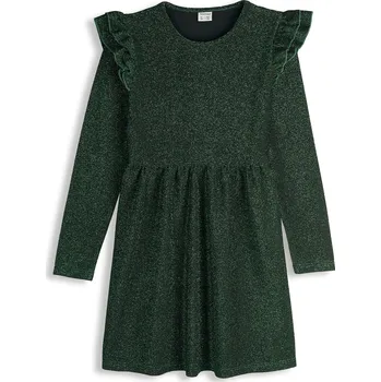 Dívčí šaty GATE Šaty s volánem 7Y 825-0454/483 Zelená