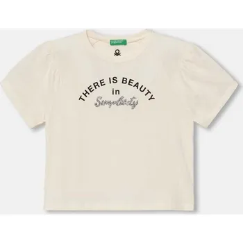 Chlapecké tričko Dětské tričko United Colors of Benetton béžová barva, 3I1XC10K4 3I1XC10K4.G.Seasonal 01X, vel. 122
