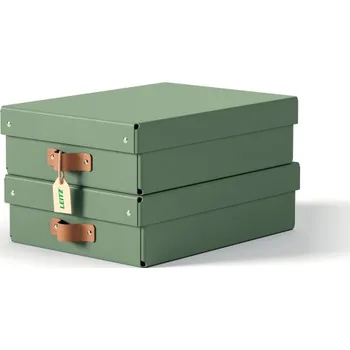 Úložný box LEITZ úložný box, karton, velikost M nízký, 2 ks zelený