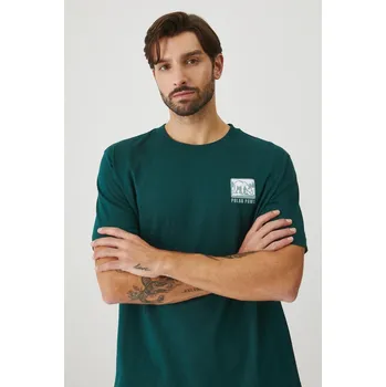 Pánské tričko Bavlněné tričko Medicine pánské, tyrkysová barva, s potiskem RW24.TSMB20 69X, vel. S