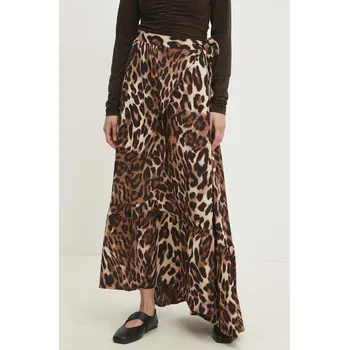 Dámská sukně Sukně Answear.LAB béžová barva, maxi, áčková MA789.hms 80X, vel. S/M