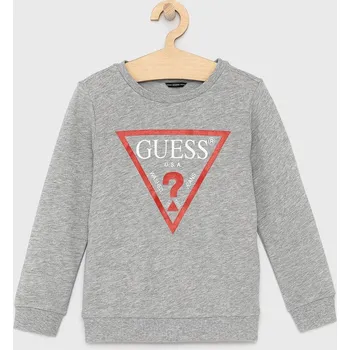 Chlapecká mikina Dětská bavlněná mikina Guess L73Q09.KAUG0 šedá 09X, vel. 176