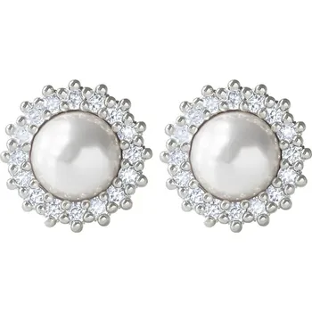 Náušnice Postříbřené náušnice Lilou Cosmos 225/12/KOL/NO2/BIA/SR stříbrná SLV, vel. ONE SIZE