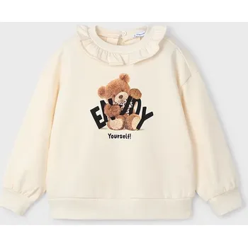 Chlapecká mikina Dětská bavlněná mikina Mayoral 4430.6E.Mini.9BYA béžová 01X, vel. 110