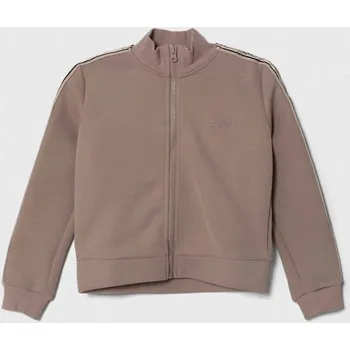 Chlapecká mikina Dětská mikina Guess hnědá barva, s aplikací J2YQ06.KB3P2.9BYX 84X, vel. 158-166