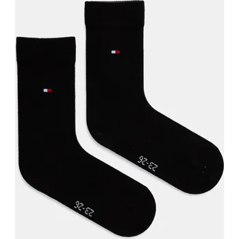 Pánské ponožky Dětské ponožky Tommy Hilfiger (2-pak) černá barva 391334 99X, vel. 39/42
