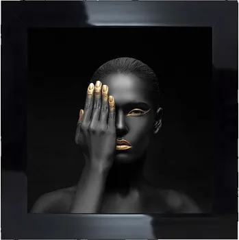 Nástěnná dekorace na zarámovaném papíře 50x50 cm AN0037. vícebarevná MLC