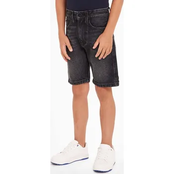 Dětské riflové kraťasy Calvin Klein Jeans černá barva IB0IB02002.PPYH 99X, vel. 176