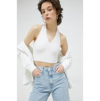 Top Tommy Jeans DW0DW15303.PPYX bílá 00X, vel. M