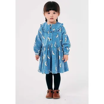 Dámské šaty Dětské bavlněné šaty Bobo Choses Beneath The Moon 224AC111 modrá 50X, vel. 148