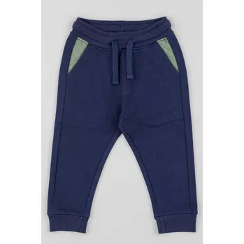 Kojenecké bavlněné tepláky zippy tmavomodrá barva 3105562601 59X, vel. 72