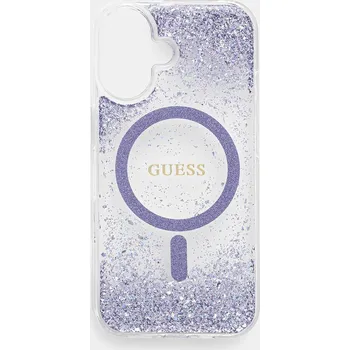 Pouzdro na mobilní telefon Obal na telefon Guess iPhone 16 fialová barva, GUHMP16SRGRGEU 45X, vel. ONE SIZE