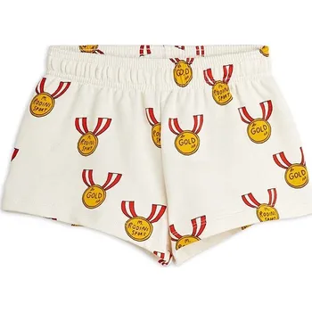 Dívčí kraťasy Dětské bavlněné šortky Mini Rodini Medals 2423014497 bílá 00X, vel. 92-98