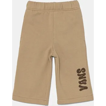 Dětské kalhoty Vans Happy Days Sweatpant béžová barva, s potiskem, VN000K0C4MG1 08X, vel. 110