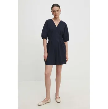 Dámský overall Overal Answear.LAB tmavomodrá barva, s výstřihem do v mlc.skd00l.tjs 59X, vel. XXS