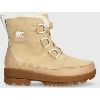 Dámská zimní obuv Kožené boty Sorel TORINO II WP béžová barva, na platformě, lehce zateplené, 1886261209 01X, EUR 36