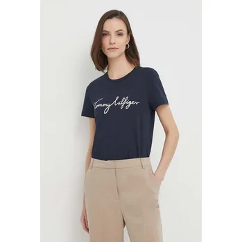 Pánské oblečení Tričko Tommy Hilfiger WW0WW24967.NOS námořnická modř 59X, vel. S