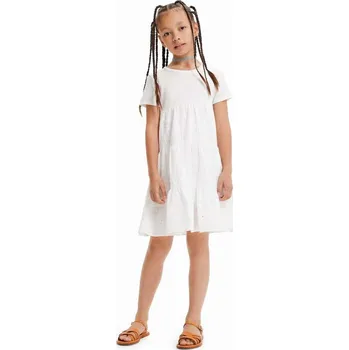Dívčí šaty Dívčí šaty Desigual 23SGVW06 bílá 00X, vel. 104