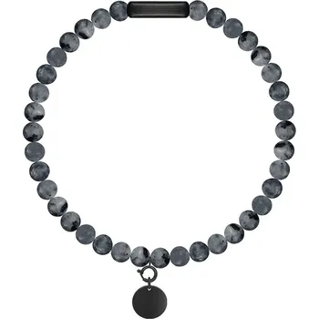 Náramek Náramek s přírodními kameny Lilou Stones A03/MARKET/ANS/84 černá 99X, vel. ONE SIZE