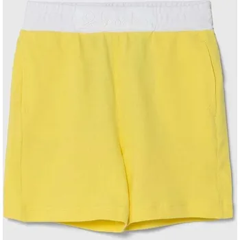 Chlapecké kraťasy Dětské bavlněné šortky United Colors of Benetton 3088C902S.G.Seasonal žlutá 11X, vel. 140