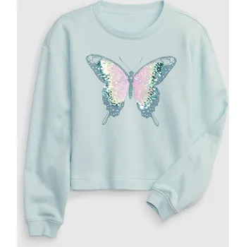 Dívčí mikina GAP Dívčí Dětská mikina s flitry 602863-01 Velikost: XXL Tričko zdarma při nákupu nad 3000,-!