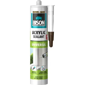 Tmel BISON jednosložkový tmel ACRYLIC UNIVERSAL HNĚDÝ 300 ml