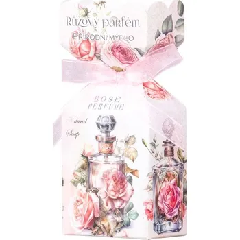 Mýdlo Mýdlo Rose perfume v krabičce, barevná 90g