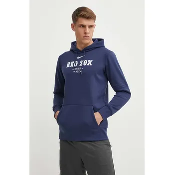 Pánská mikina Mikina Nike Boston Red Sox pánská, tmavomodrá barva, s kapucí, s potiskem NAC3.160N.BQ.J37 59X, vel. S