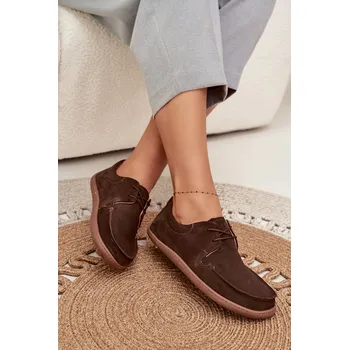 Dámské polobotky Dámské polobotky typu barefoot z přírodního semiše Zazoo 327 Barva: Béžová, Velikost: 38