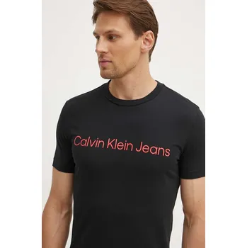 Pánské tričko Bavlněné tričko Calvin Klein Jeans s potiskem, J30J322552 vícebarevná MLA, vel. S