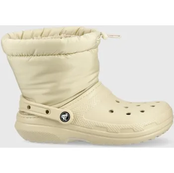 Dívčí sněhule Sněhule Crocs Classic Lined Neo Puff Boot béžová barva 206630.2Y2.D 02X, EUR 36/37