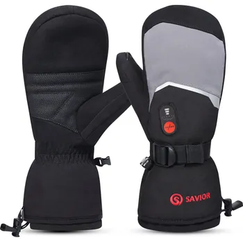 Rukavice Bezdoteku Vyhřívané rukavice palčáky s pruhem Savior pánské černé vel. L